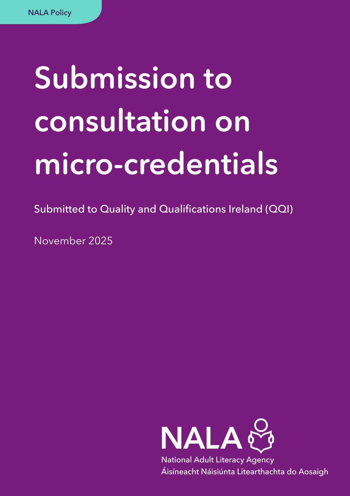 Submission to consultation on micro-credentials cover