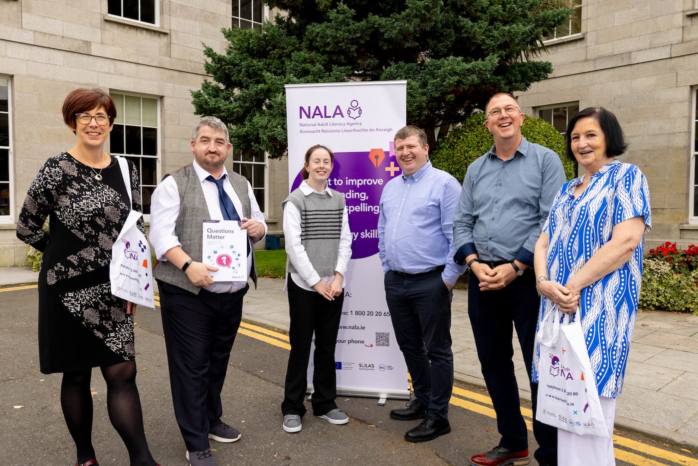 Colleen Dube NALA CEO with Margaret Kelly NALA Chairperson and NALA students