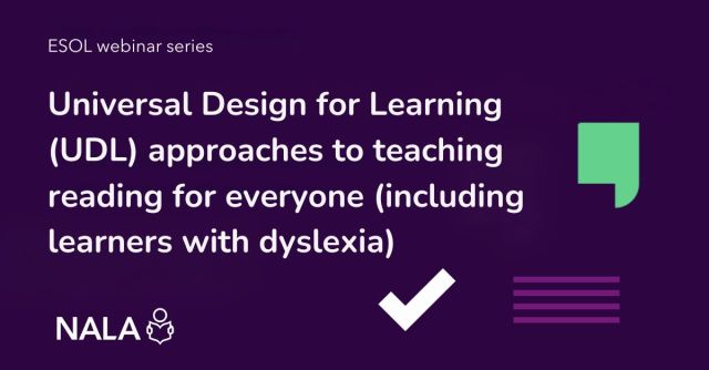 ESOL Webinar Series 18 February 2026 - Universal Design for Learning (UDL) approaches