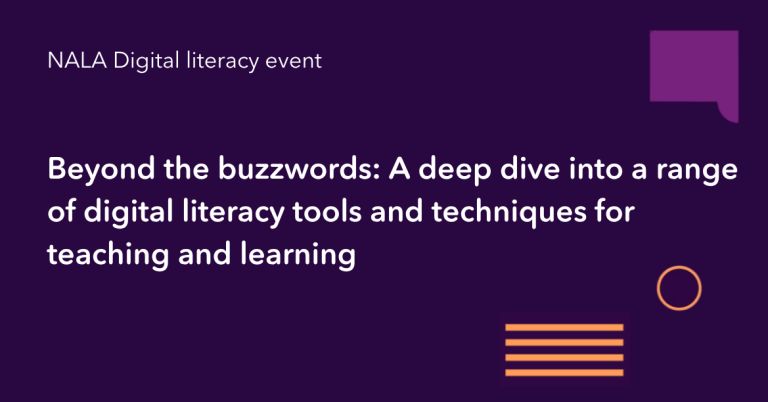 Event cover for NALA Digital Literacy event - 28 May 2026 , Beyond the Buzzwords