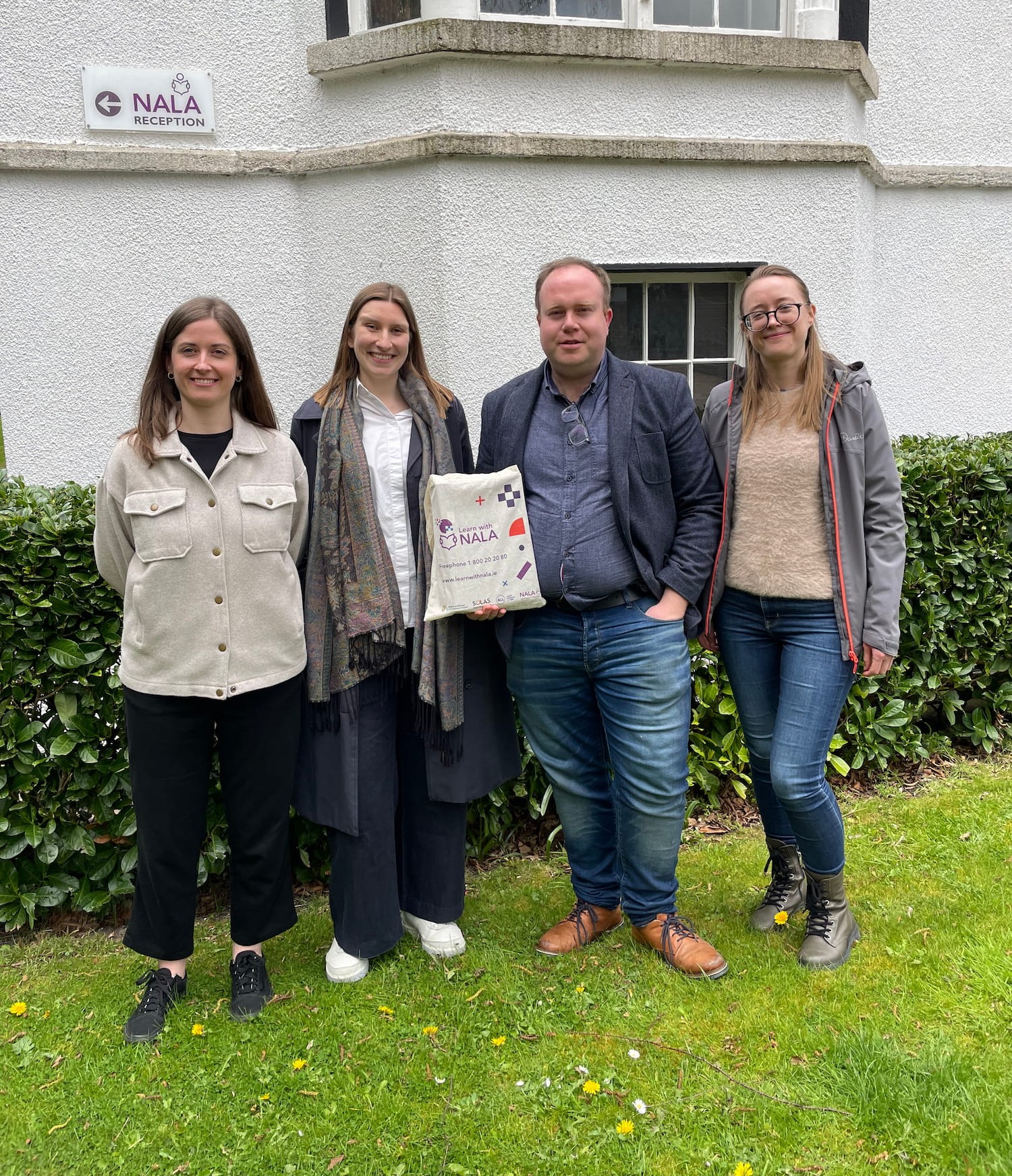 Hannah with NALA team in NALA HQ office Dublin