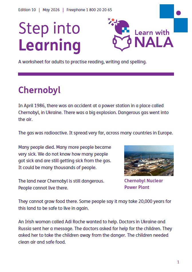 Step into learning worksheet Edition 10 May 2026 cover