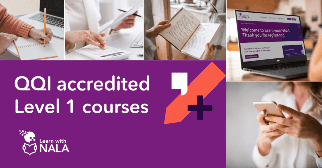 QQI Level 1 accredited course on Learn with NALA website