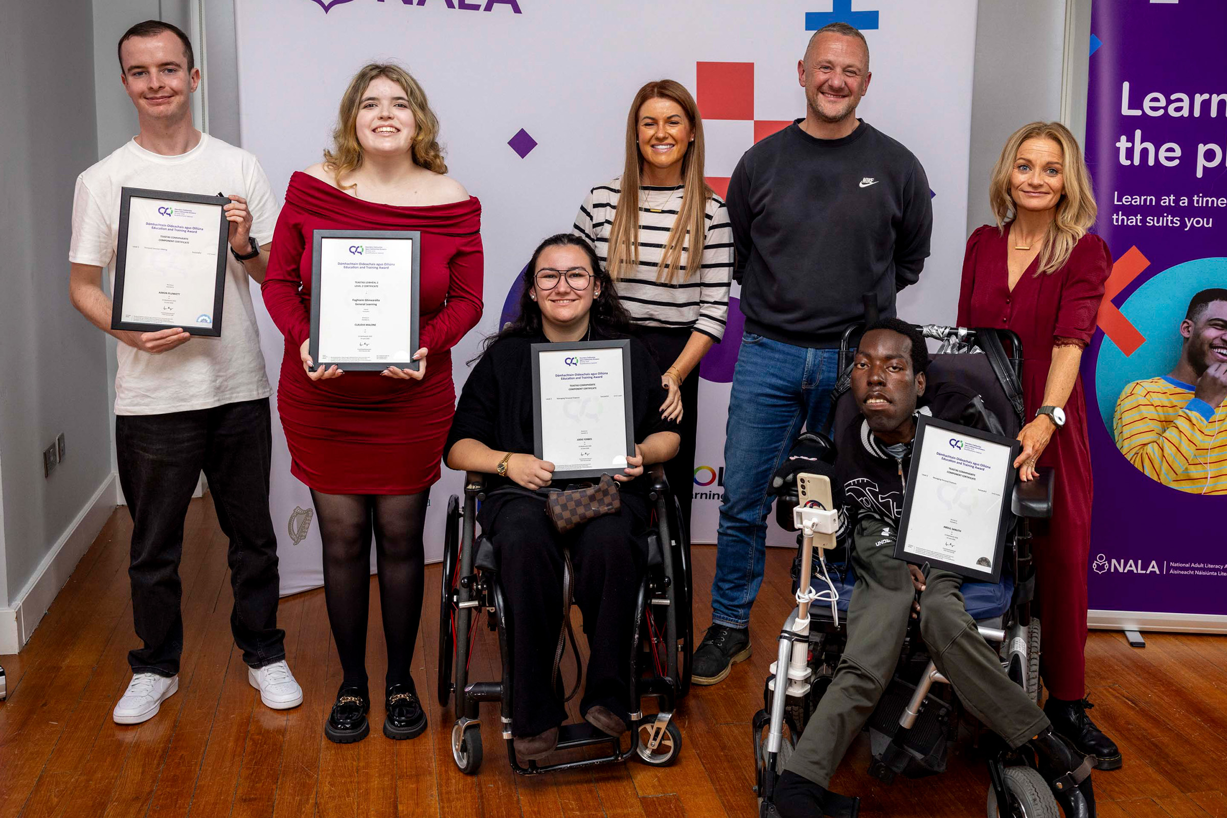 A group from Irish Wheelchair Association with PJ Gallagher