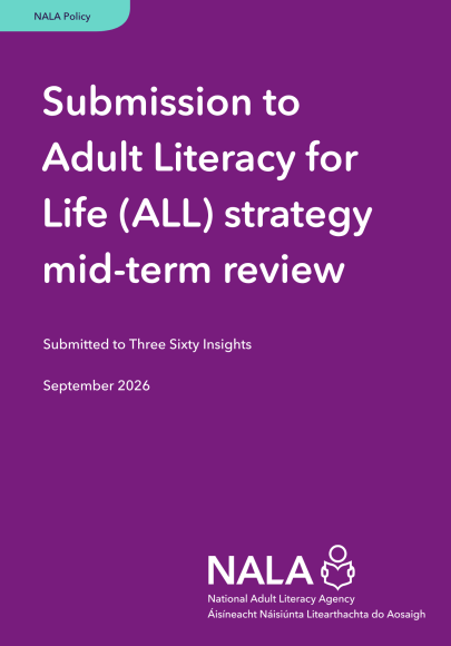 Submission to Adult Literacy for Life strategy mid-term review cover