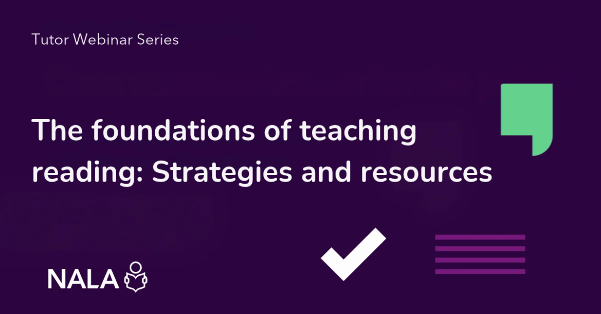 Tutor webinar series #2 - Foundations of teaching reading